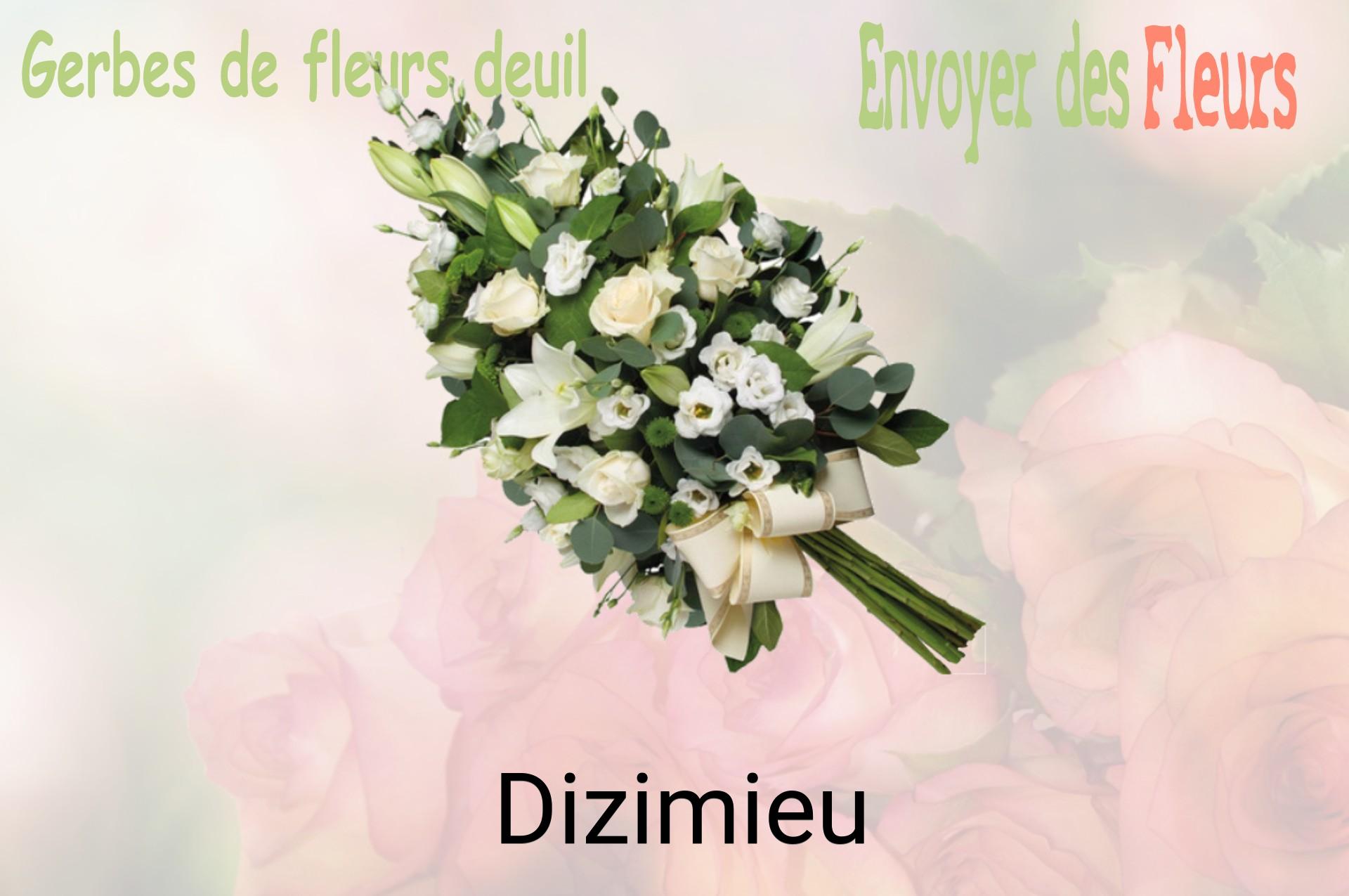 Gerbe de fleurs de deuil livrée à Dizimieu